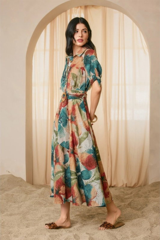 Mera Sunset Shirt Dress