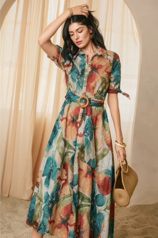 Mera Sunset Shirt Dress