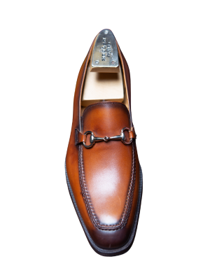 Mezlan Mens Whiskey Bit Loafer Leather Slip On Dress Shoes - The Suit Depot