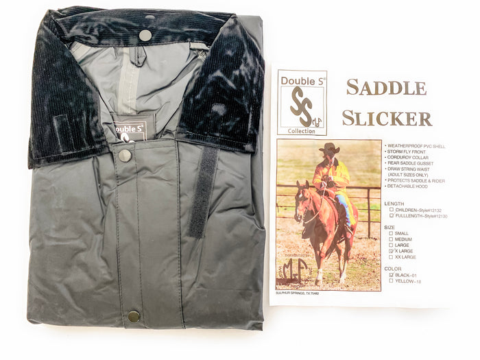 M&F Western Saddle Slicker, Black