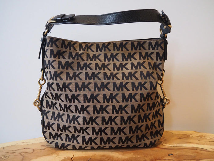 Michael Kors Black Monogram Hobo