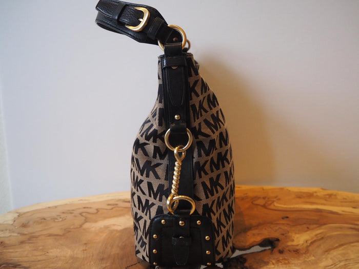Michael Kors Black Monogram Hobo
