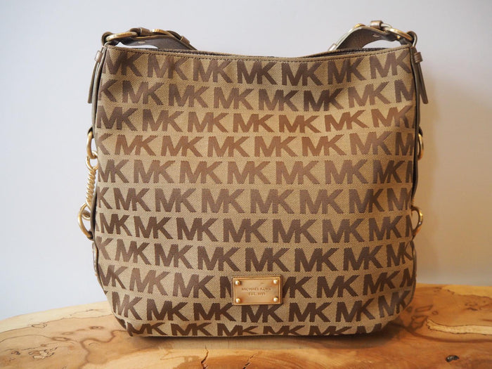 Michael Kors Pewter Monogram hobo
