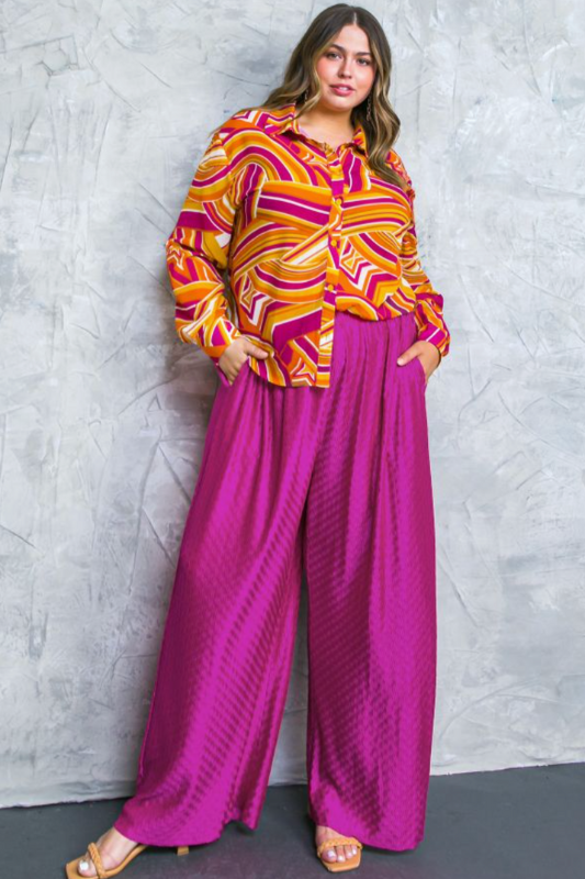 Michelle Textured Pant - PLUS