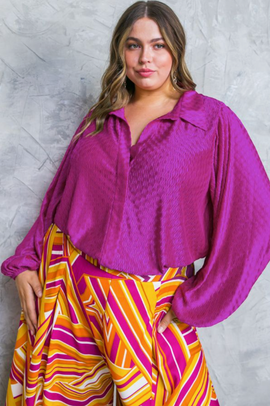 Michelle Textured Top - PLUS