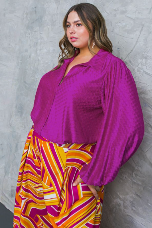 Michelle Textured Top - PLUS