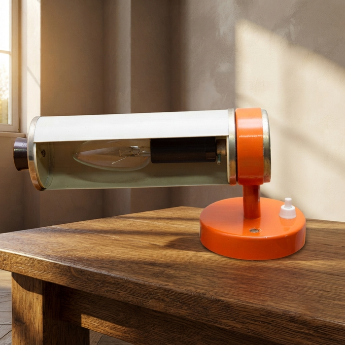 Mid-Century Wall Roller Lamp by Josef Hůrka for Napako, Adjustable Wall Light, 1960s, Czechoslovakia