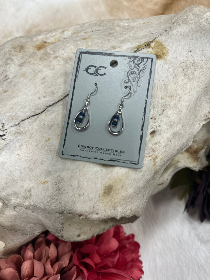 Midnight Teardrop Beaded Earrings