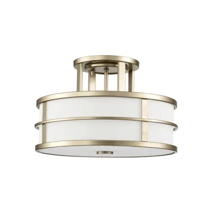 Millie Painted Brass 3 Light Semi-Flush Ceiling Light Lighting