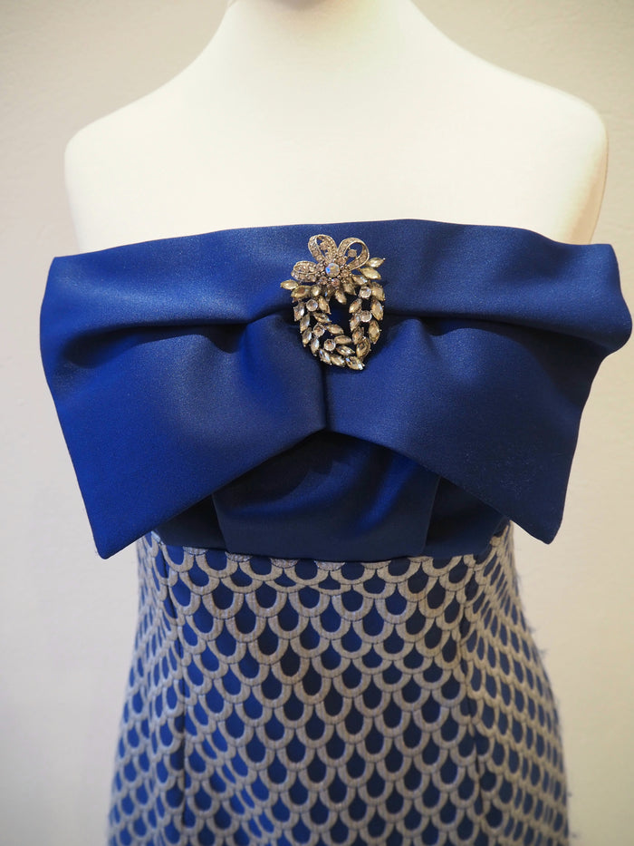 Moncho Heredia Blue Silver Dress 10