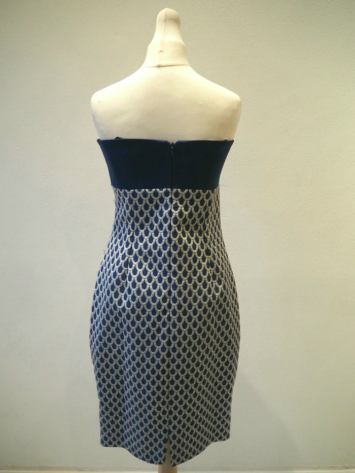 Moncho Heredia Blue Silver Dress 10