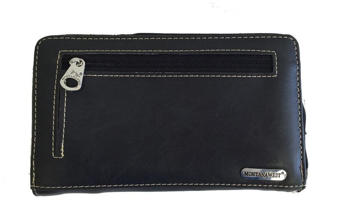 Black Montana West western style ladies wristlet wallet
