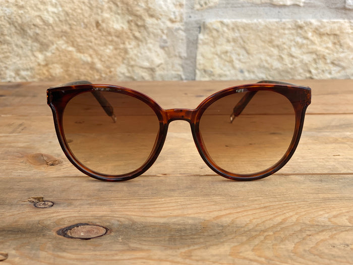 Montana West Rhinestone Cat Eye Sunglasses, Tortoise