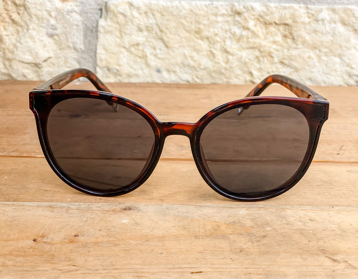 Montana West Rhinestone Cat Eye Sunglasses, Tortoise