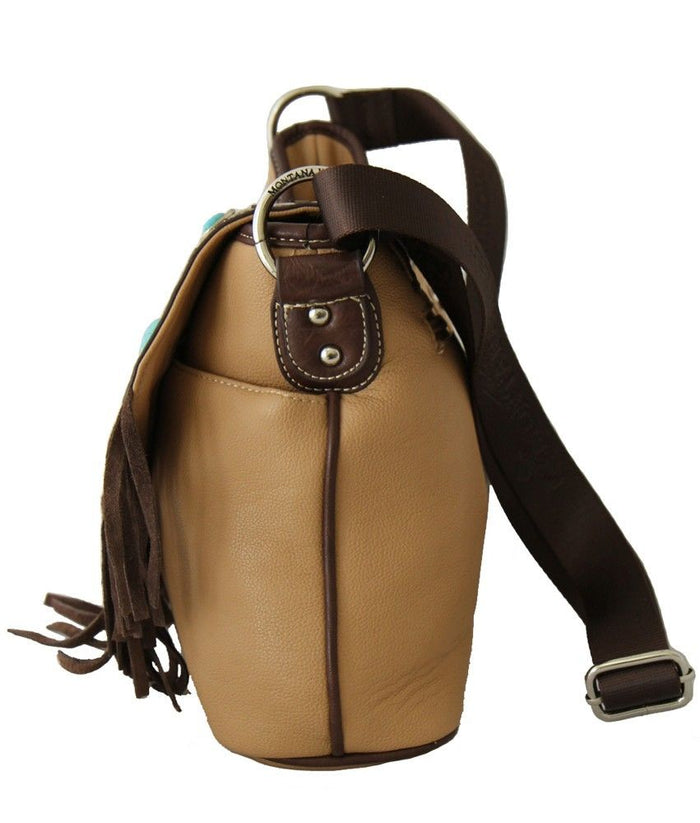 Montana West Turquoise and Fringe Western Crossbody