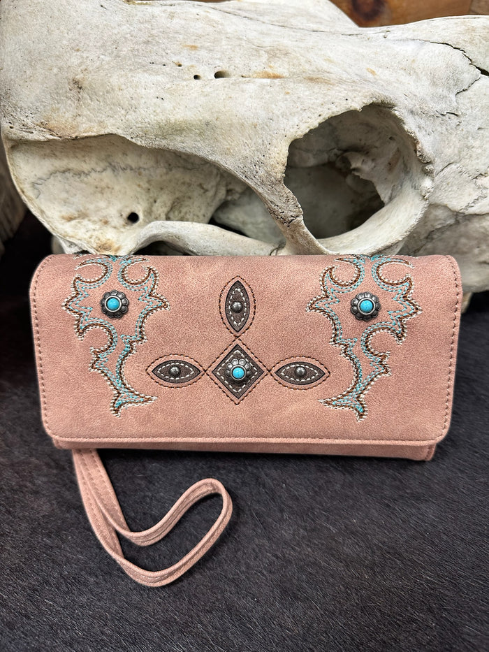 Montana West Turquoise Elegance Wristlet Clutch