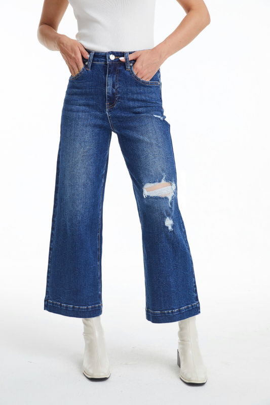 Moxie Mid-Rise Crop - Dark