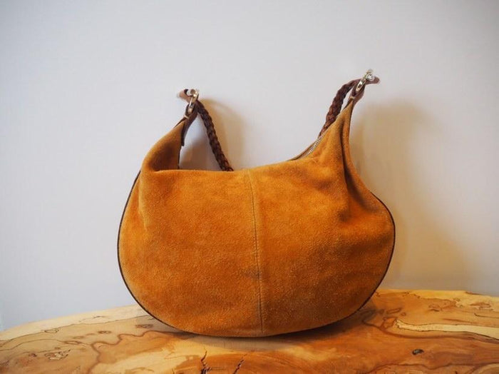 Mulberry Vintage Brown Suede Hobo Bag
