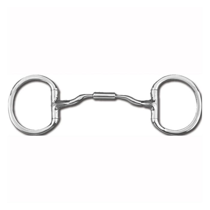 Myler Eggbutt without Hooks Low Port Comfort Snaffle MB 04 - 5"