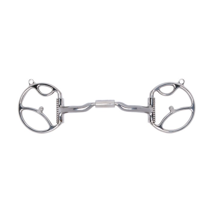Myler Western Dee with Hooks and Low Port Comfort Snaffle Bit MB 04 - 5"