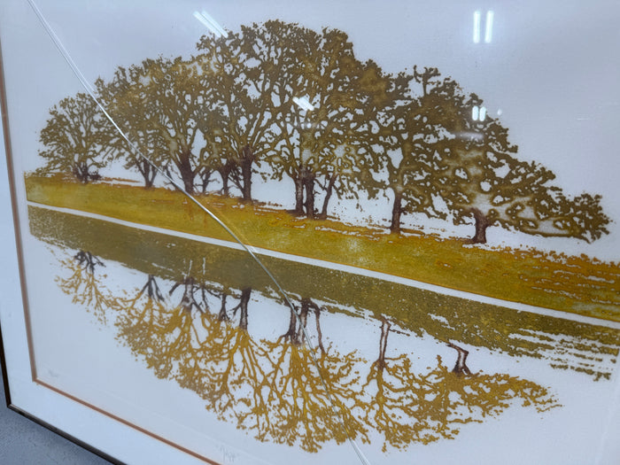 "Napa" a Stephen Luskin Signed and Numbered Etching (Needs New Glass)