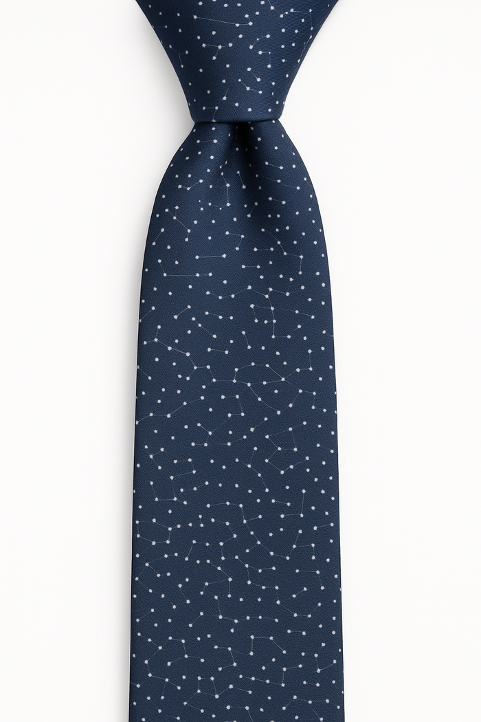AI generated marketing image for Navy Blue Constellations Tie