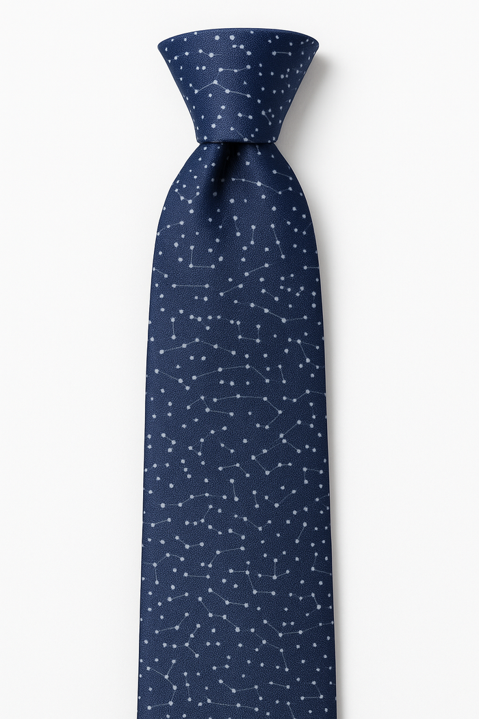 AI generated marketing image for Navy Blue Constellations Tie