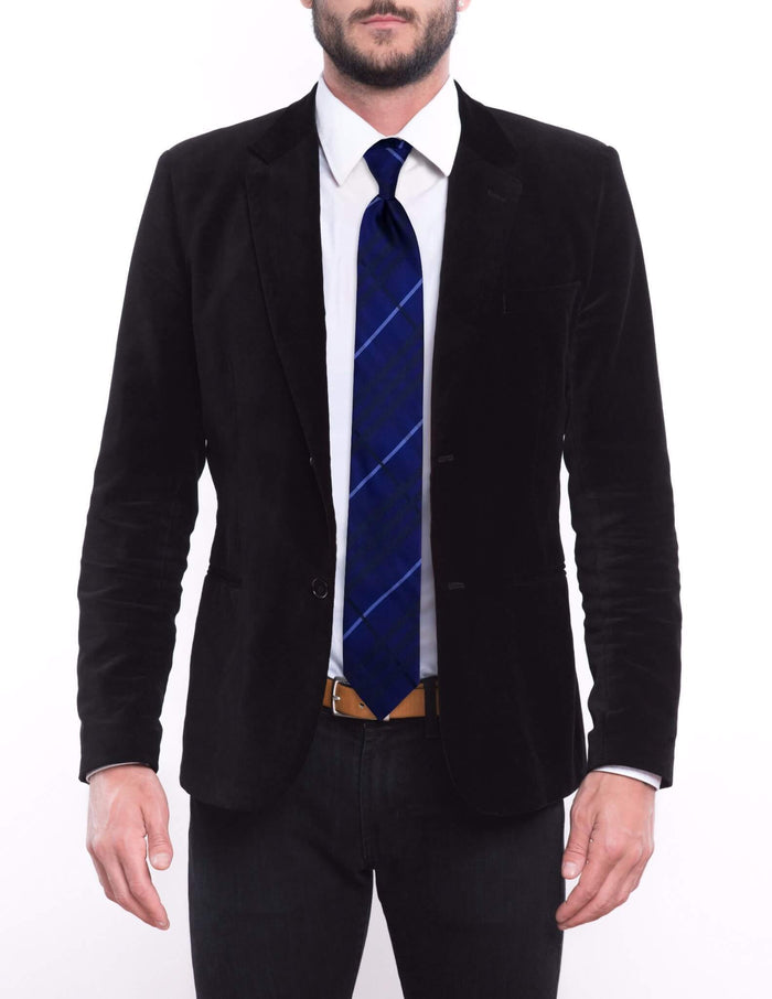 Navy Plaid Pre-tied Tie, Tie, GoTie