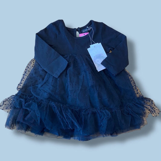 NWT Olivia Rose Black Tulle Dress 6-12m