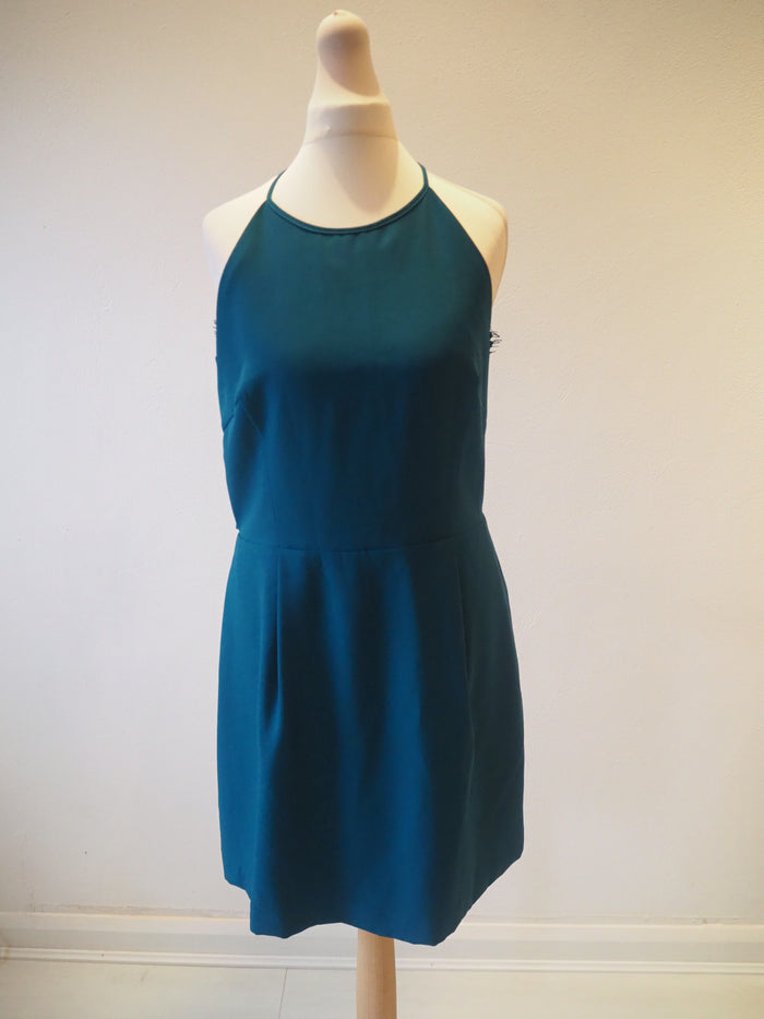Oasis Teal Lace Detail Dress New RRP £58 Size 12