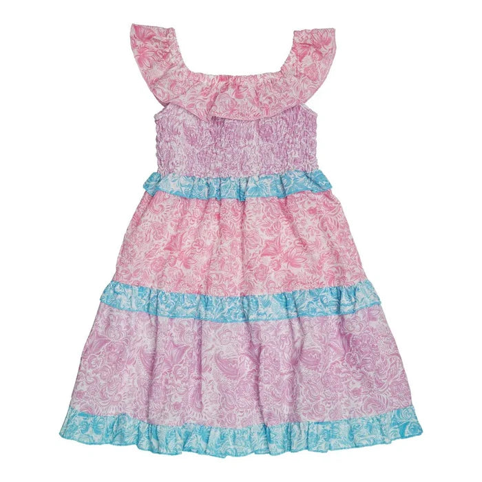 Dresses Marie Raxevsky Off Shoulder Shirred Ruffles Dress Paisley Mix Apoella