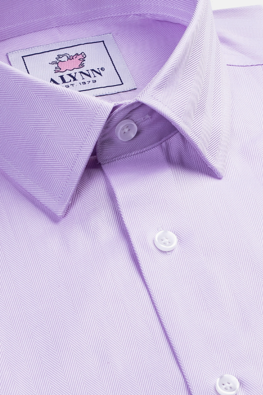 Oliver Herringbone Shirt- Purple
