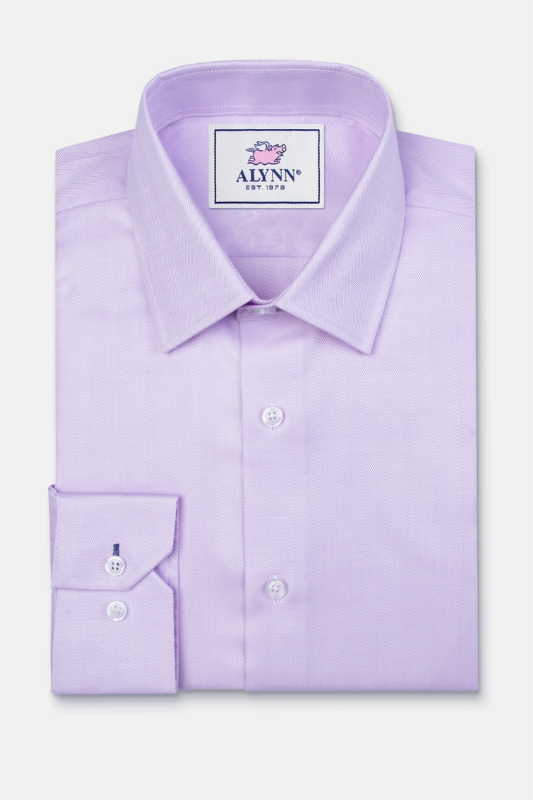 Oliver Herringbone Shirt- Purple