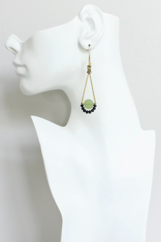 Olivine Glass earrings