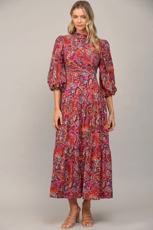Paisley Midi Dress
