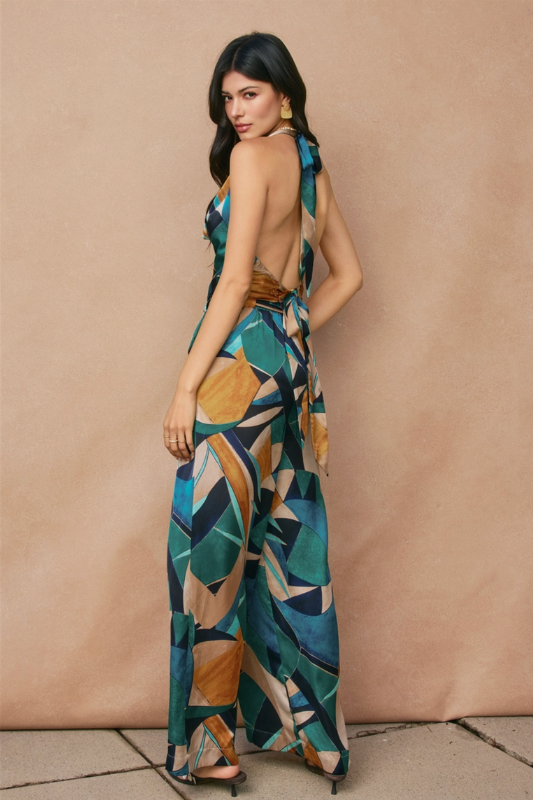 Palm Mirage Looped Belt Pant