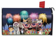 Patriotic Pups Mailbox Cover