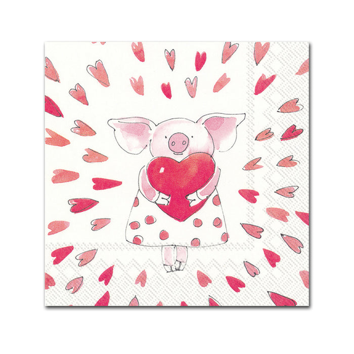 Piggy Love Paper Beverage Napkins