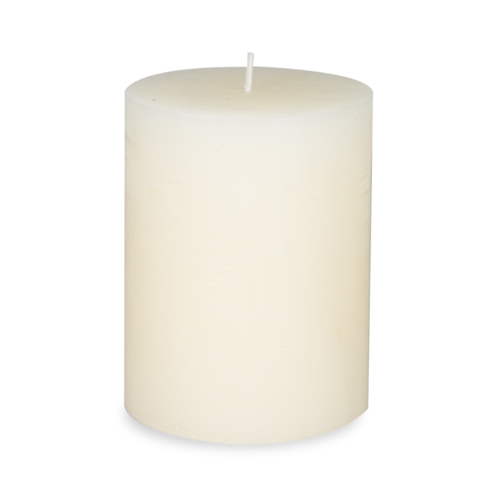 The Pillar Candle is a long-burning, fragrance free, pillar candles with a rustic textured finish, these candles are solid colour throughout.