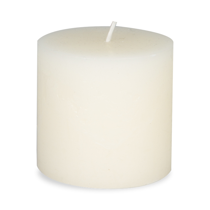 The Pillar Candle is a long-burning, fragrance free, pillar candles with a rustic textured finish, these candles are solid colour throughout.