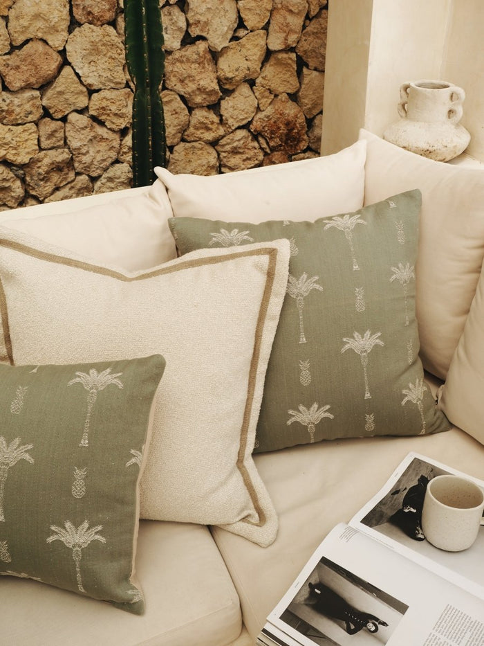 Cushions Plantation Cushion Cover - Sage Square -