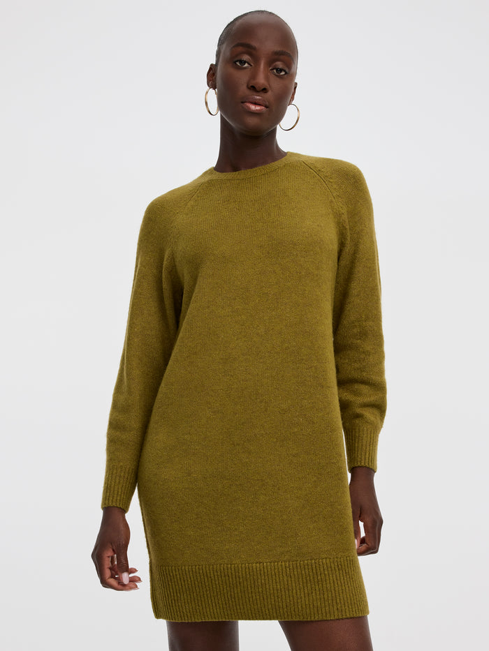 PlushSoft Long-Sleeve Crew-Neck Dress
