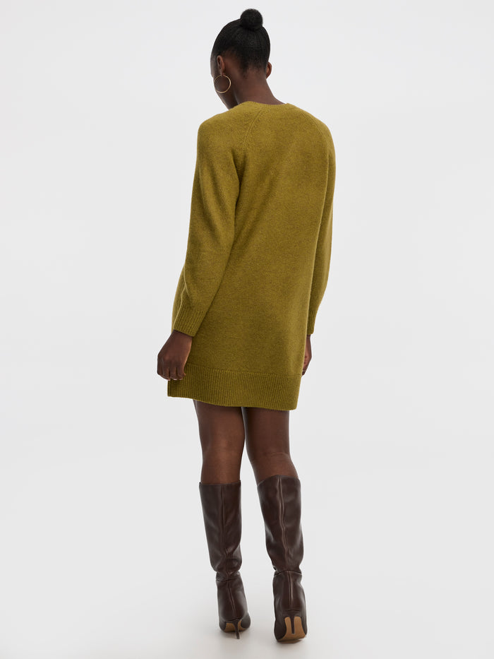 PlushSoft Long-Sleeve Crew-Neck Dress
