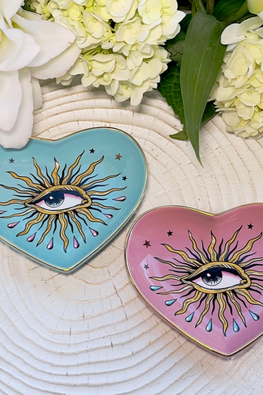 Pop Art Eye Ceramic Heart Dish