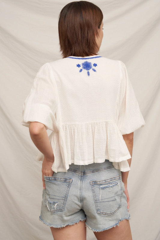 Popea Peplum- White