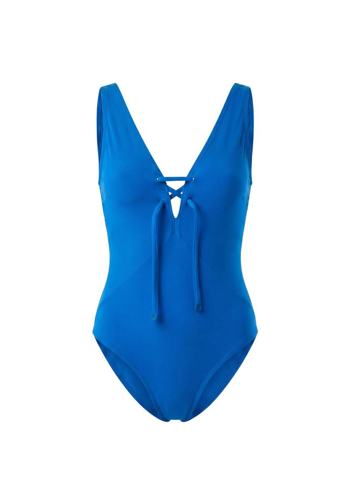 One-Piece Kiohne Port Lace Up One Piece Cobalt Blue Apoella