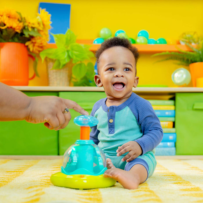 Bright Starts Press & Glow Spinner baby toy with lights and melodies for infants 6-36 months