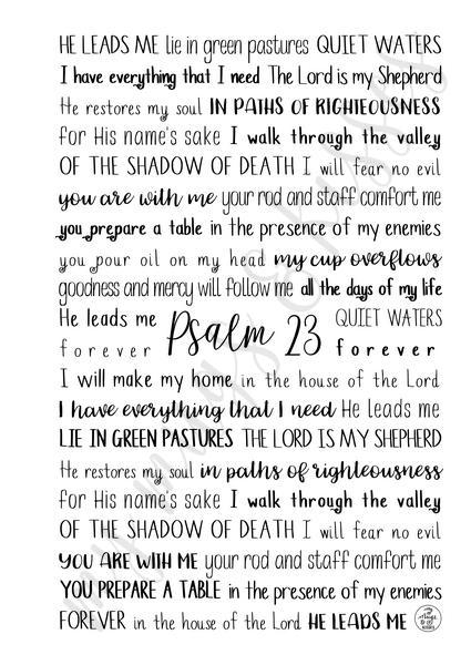 Psalm 23 Spiral Notebook