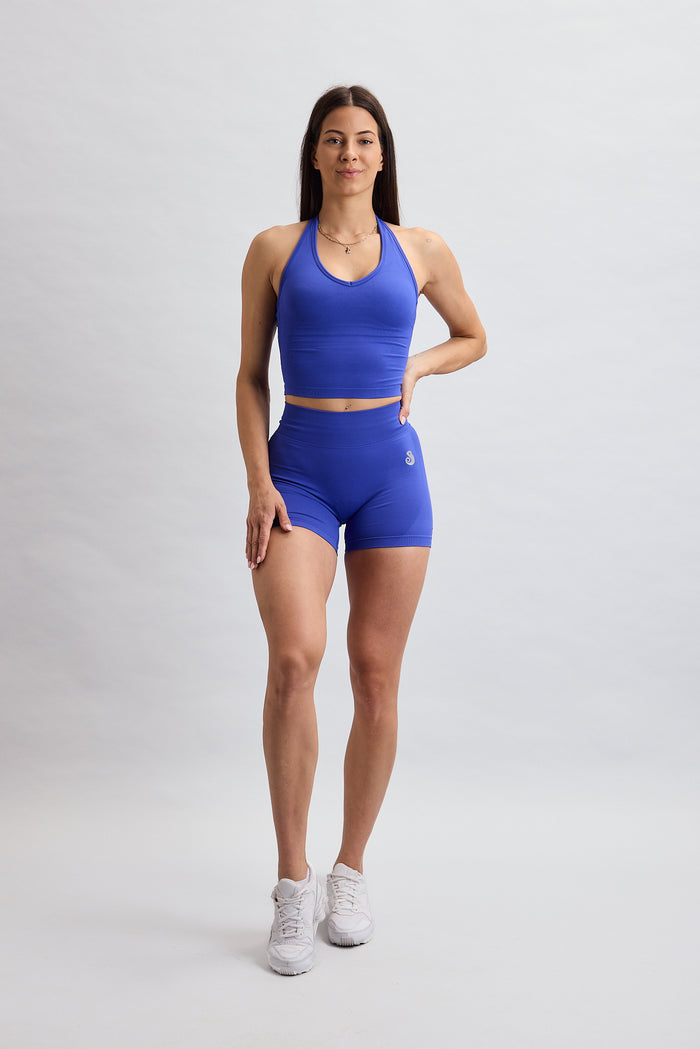 PUREFLEX SEAMLESS SCRUNCH SHORTS ELECTRIC BLUE