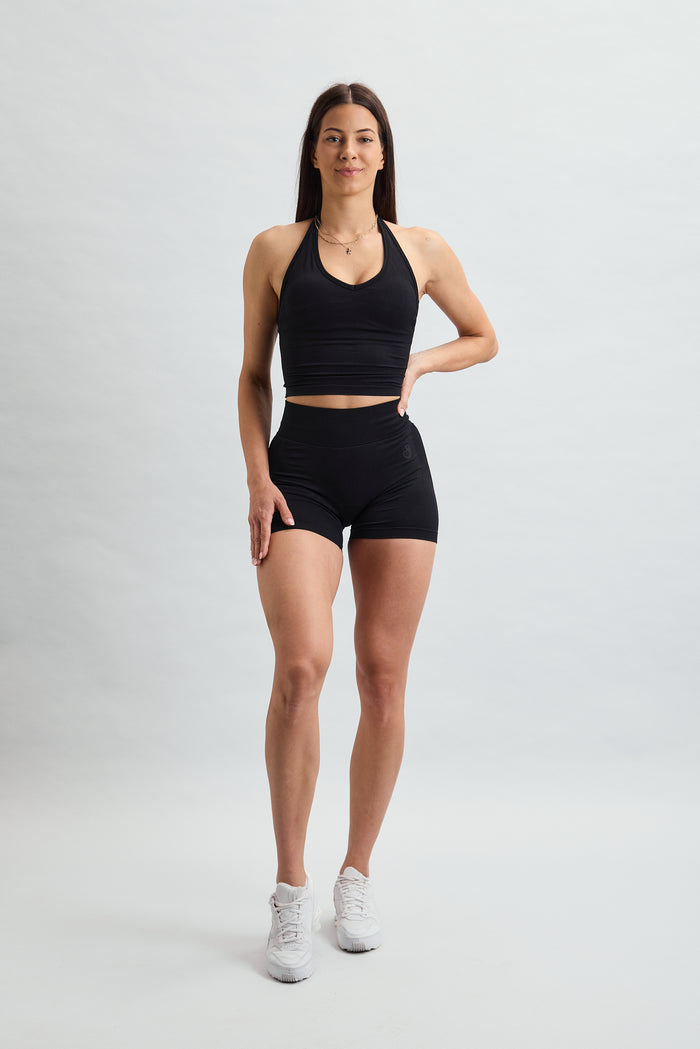 PUREFLEX SLEEVELESS CROP TOP BLACK